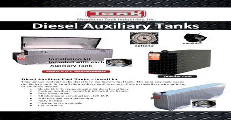 Pdf Diesel Auxiliary Tanks Aluminum Tank Industries · Diesel