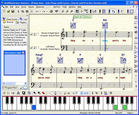 Are you looking for free midi files? Sreenshot MidiIllustrator Music Notation Software 2.00 ...