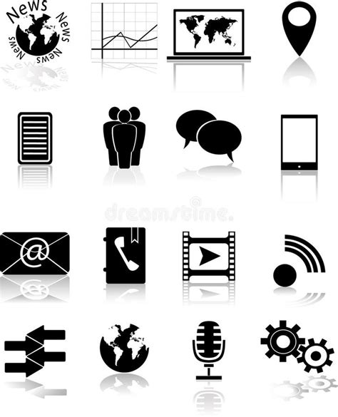 Media Icons Stock Vector Illustration Of Connection 37022312