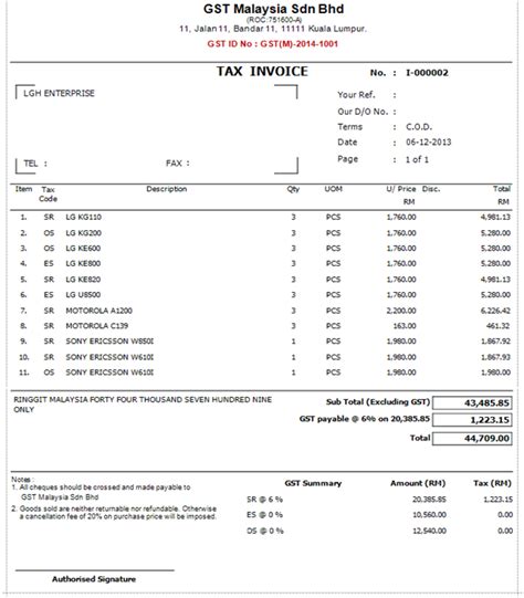 You don't have to pay taxes in malaysia if you have been employed in the country for less than 60 days or for income that is earned from yeap, the original invoice should show the full price of your laptop. Restaurant Invoice Template | Joy Studio Design Gallery ...