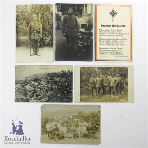 Lot Aus 6 Fotos Postkarten Aus Der Zeit Des Kaiserreichs 1 Weltkrieg Original Koschalka