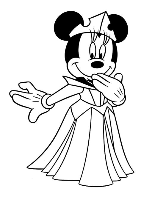 Minnie Mouse Princess Coloring Pages Printable