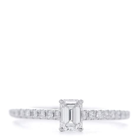 Tiffany Platinum Diamond 36ct Emerald Cut Novo Engagement Ring 52 6