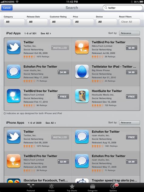 Ipad App Store Updated To Include Search Filters Install Buttons Imore