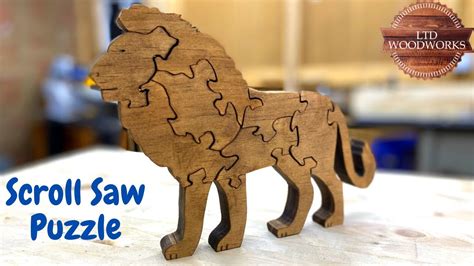 Lion Scroll Saw Puzzle Woodworking Puzzles Youtube