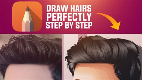 How To Draw Hairs Perfectly Autodesk Sketchbook Hairs Drawing 🖌️ Hairs