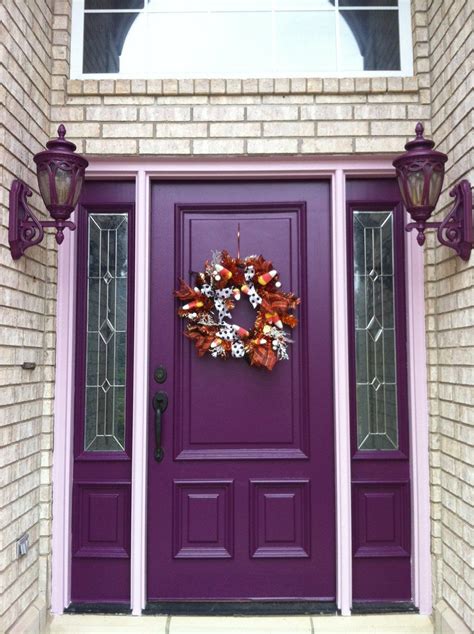Purple Front Door I Love The Idea Of A Purple Front Door With Gray Or