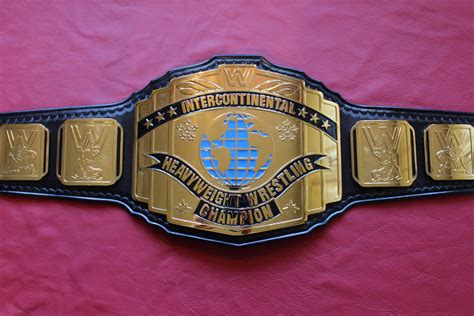 Wwe Classic Intercontinental Black Adult Sized Releathered Replica Belt