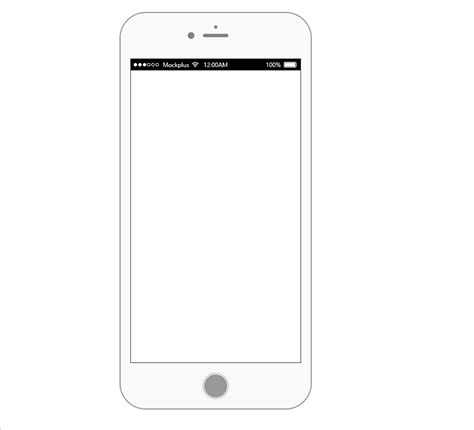 Iphone 14 Wireframe Template