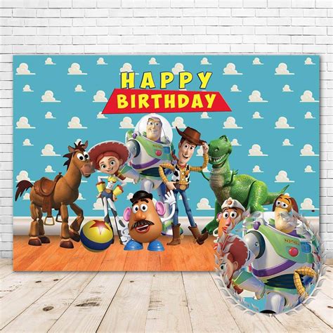 Buy Toy Story Background Happy Birthday 7x5 Blue Sky Andys Room Toy