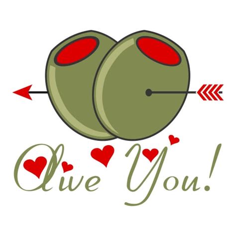 Olive You Love Cuttable Design Png Dxf Svg And Eps File For Etsy
