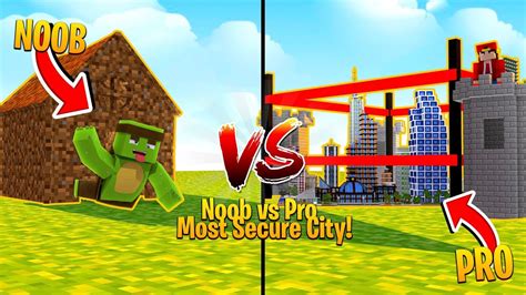 Minecraft Noob Vs Pro Most Secure City Challenge Youtube