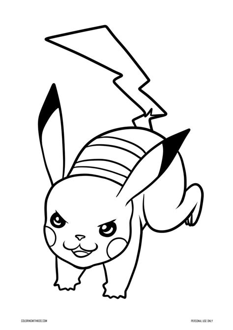 Pikachu Coloring Page Coloring With Kids