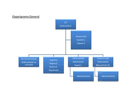 Organigramas Suarez E Sepulveda Organigrama General Rt Chalcovich R