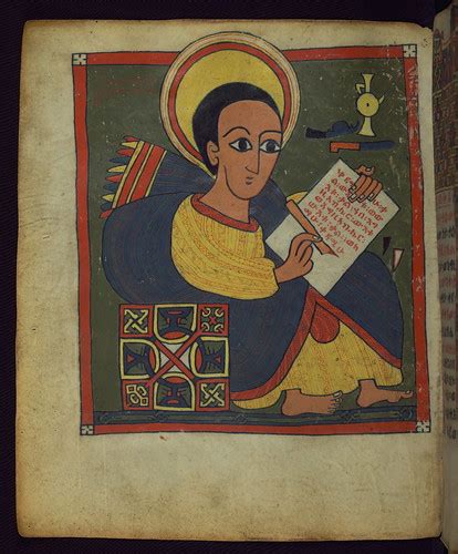 Illuminated Manuscript Ethiopian Gospels Evangelist Port Flickr