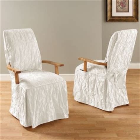 Slip covers come in different colours and patterns to suit many tastes and styles. Sure Fit MATELASSE DAMASK DINING ROOM CHAIR WITH ARMS ...