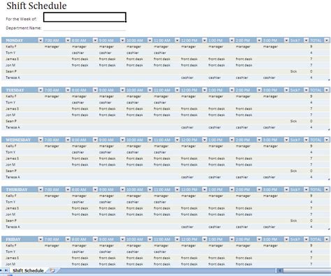 Shift Work Scheduling Work Scheduling Work Schedule Maker