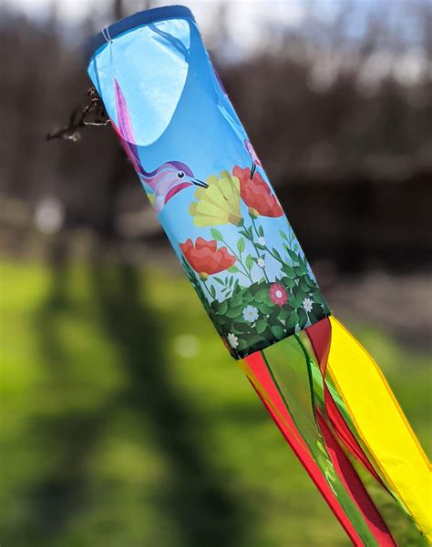 Madrona Brands Twin Hummingbird Windsock - Hanging Outdoor Durable Decoration - 5 Feet - Madrona ...