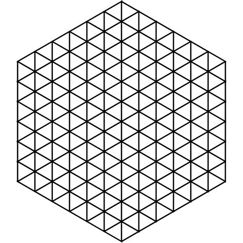 This Is A Six Triangles Per Side Hexagon Grid That Is Transparent As Well