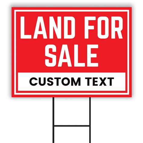Land For Sale Yard Sign Personalized 24 X 18 Etsy