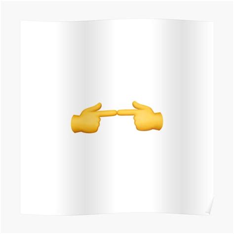 Two Fingers Touching Emoji Poster By Rayen025 Redbubble