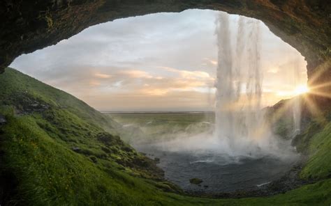 Icelandic Waterfall Cave Photo By Joshua Sortino Sortino
