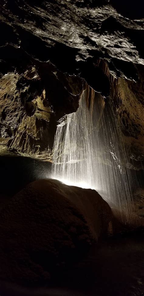 A Beautiful Waterfall In A Cave S8 Galaxyphotography