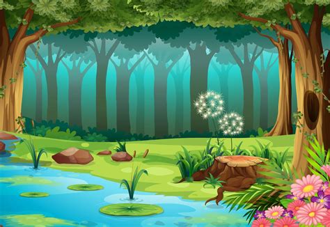Fundo De Floresta Desenho