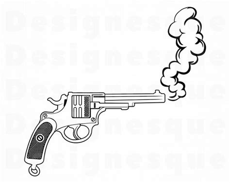 Gun Svg Revolver Svg Pdf Pistol Svg Revolver Png Revolver Files For