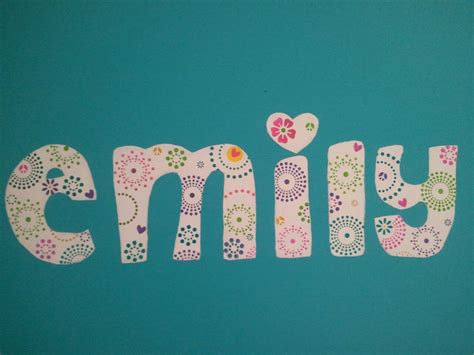 Just Finished Painting Emilys Name On Her Wall Pretty Cute Emily