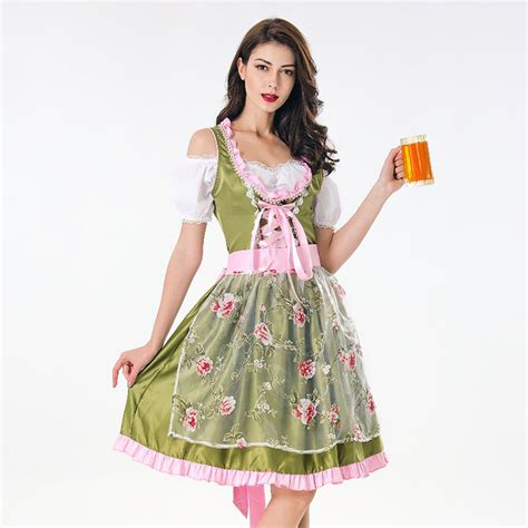 Womens Bavarian Beer Girl Adult Cosplay Oktoberfest Costume N18009