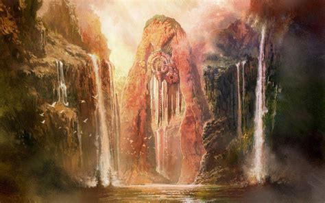 Waterfall Art Wallpapers Top Free Waterfall Art Backgrounds