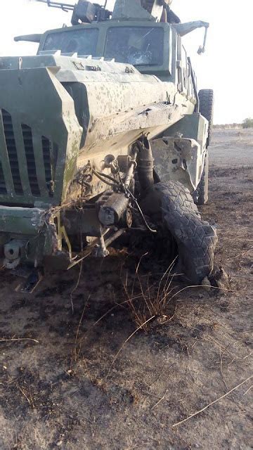 Aftermath Of An Ied Blast Which Hit A Nigerian Army Mine Resistant