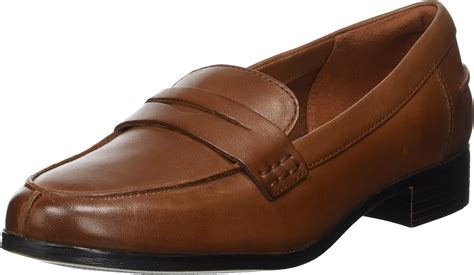 Clarks Womens Hamble Loafer Brown Tan Leather 65 Uk