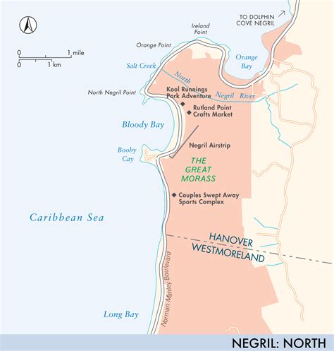 Map Of Negril Negril Fodor S Travel Guides