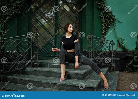 A Tall Leggy Young Beautiful And Elegant Model Woman Stock Image