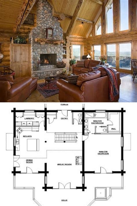 This Story Log Style House Plan Has Bedrooms And Bathrooms Inside Is This Cozy Living