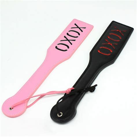 Blush Xoxo Impression Paddle Slave Whip Flogger Pu Leather Spanking