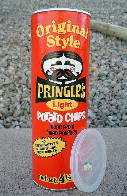 Pringles Light Potato Chips Can 1978 Pringles Vintage Packaging