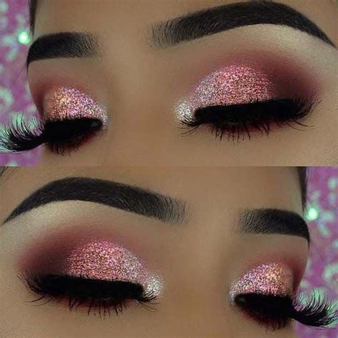 Pink Glitter Eye Makeup Look For New Years Eve Pink Eye Makeup