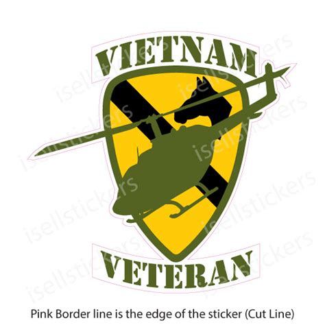 1st Cavalry Division Vietnam Veteran Army Bumper Sticker Window Decal