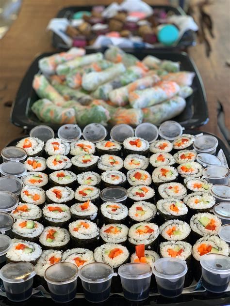 Mixed Sushi And Rice Paper Roll Platter Small The Feel Good Foodie
