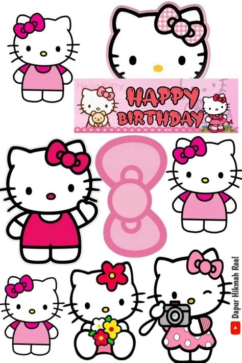Hello Kitty Wall Decals With The Number Eight