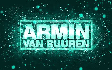 Armin Van Buuren Turquoise Logo Dutch Djs Turquoise Neon Lights