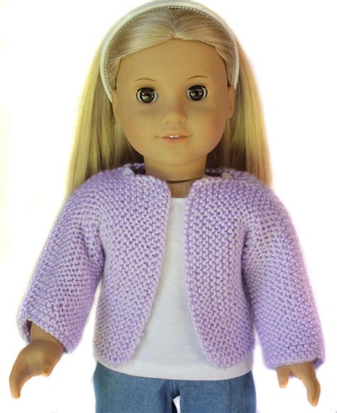 Each crochet pattern contains explanations and teaching so the customer can learn how to design their own crocheted doll clothes. Beginner Knit Sweater for 18 inch Dolls Knitting pattern ...