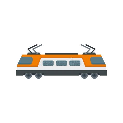 City Electric Train Icon Flat Isolated Vector Stock Vector