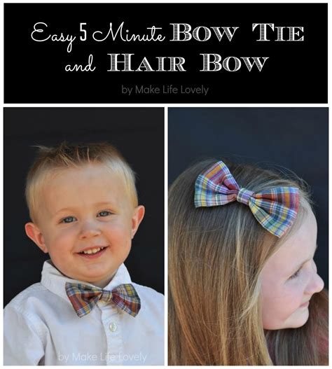 How to tie the how to place chair wraps & tie bows on ballroom chairs. DIY No-Sew Bow Tie + Hair Bows - Make Life Lovely
