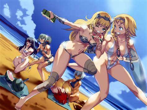 Leina Tomoe Echidna Elina Risty And 1 More Queens Blade Drawn