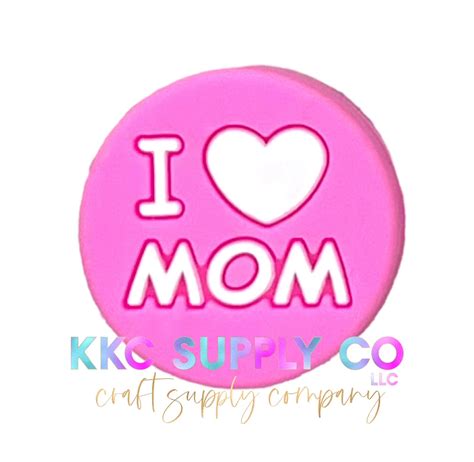 I Love Mom Silicone Focal Bead Kkc Supply Co Llc