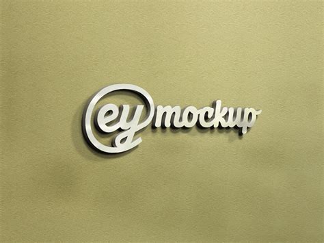 New 3d Logo Mockup Eymockup